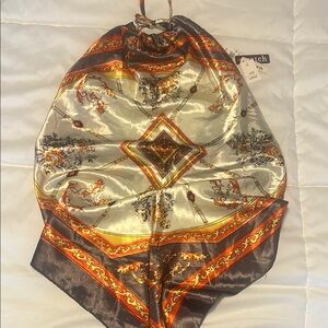 Silk Scarf halter top with Ornate Design